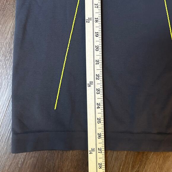 FALKE Gray & Yellow Men's Fleece lined Base layer 3/4 Zip Top Size Medium - Picture 8 of 9